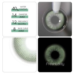 FreshLady Apex Green Coloured Contact Lenses Yearly