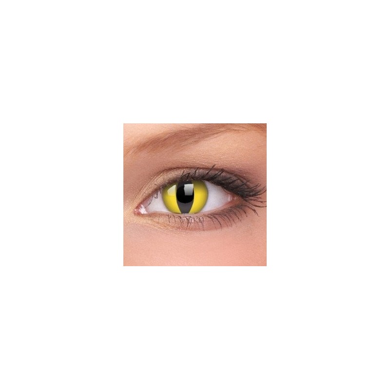 ColourVue Yellow Cat Eye Crazy Colour Contact Lenses (90 Day Wear)