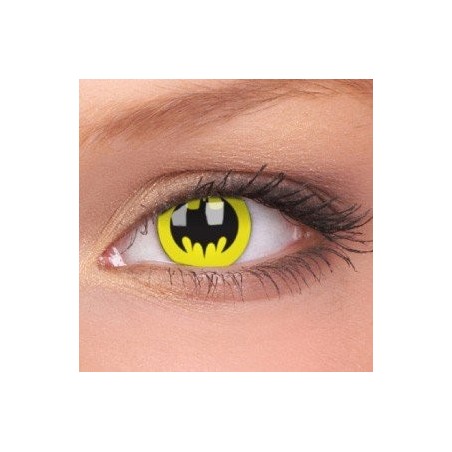 ColourVue Bat Crusader Yellow Black Batman Crazy Colour Contact Lenses (1 Year Wear)