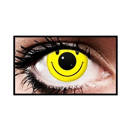 Acid Smiley Face Crazy Coloured Contact Lenses