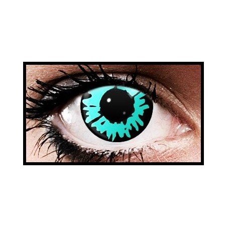 Aqua Blue Wolf Panther Crazy Coloured Contact Lenses  (90 Day Lenses)