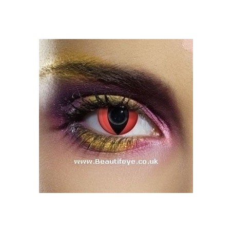 Halloween Crazy Red Cat Eye Contact Lenses