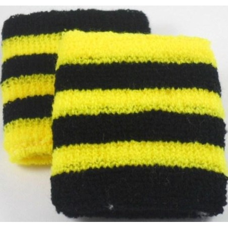 Black and Yellow Striped Sweatband / Armband