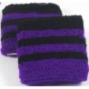 Black and Purple Striped Sweatband / Armband