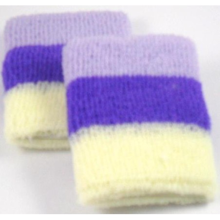 Purple White and Lilac Striped Design Sweatband