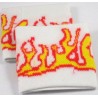White with Fire Flames Design Sweatband / Armband