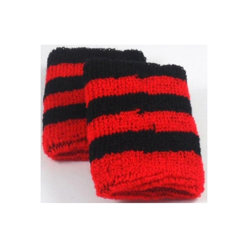 Black and Red Striped Sweatband / Armband