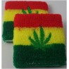 Rasta Design with Marijuana Leaf Sweatband / Armband