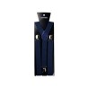 Unisex Plain Navy Blue 25mm Fashion Braces