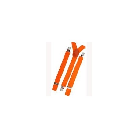 Unisex Plain Neon Orange 25mm Fashion Braces