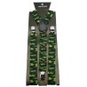 Unisex Printed Green Camouflage Fashion Braces
