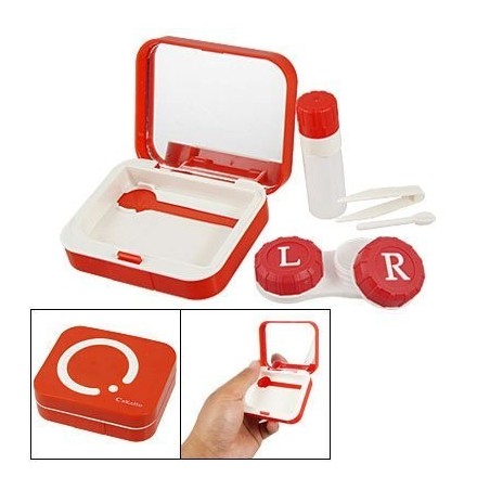 Smart Red Design Contact Lens Travel Kit
