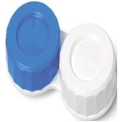 Standard Blue And White Contact Lens Storage Case