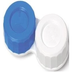 Standard Blue And White Contact Lens Storage Case  - 1