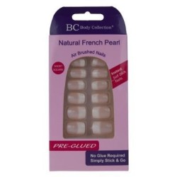  Body Collection Natural French Pearl Nails Short Square PreGlued 1075