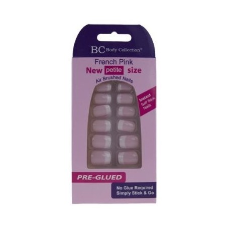 Body Collection French Pink Nails New Petite Size PreGlued 1080