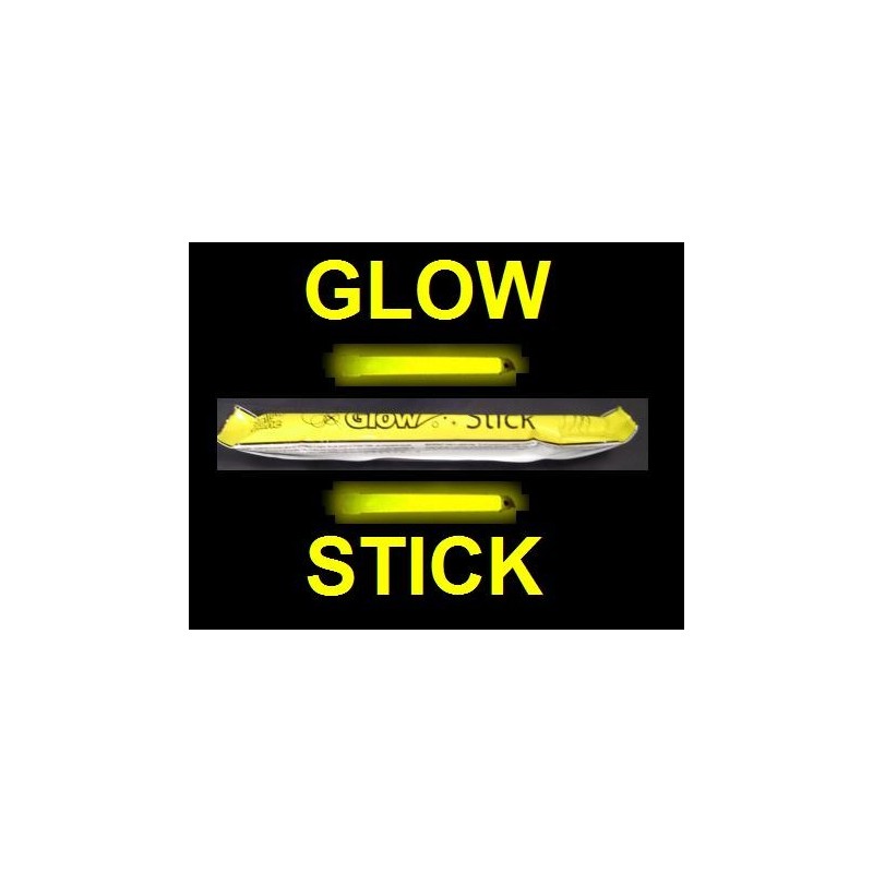 YELLOW 6\" GLOWSTICK for Clubbing Rave Party Glow Sticks