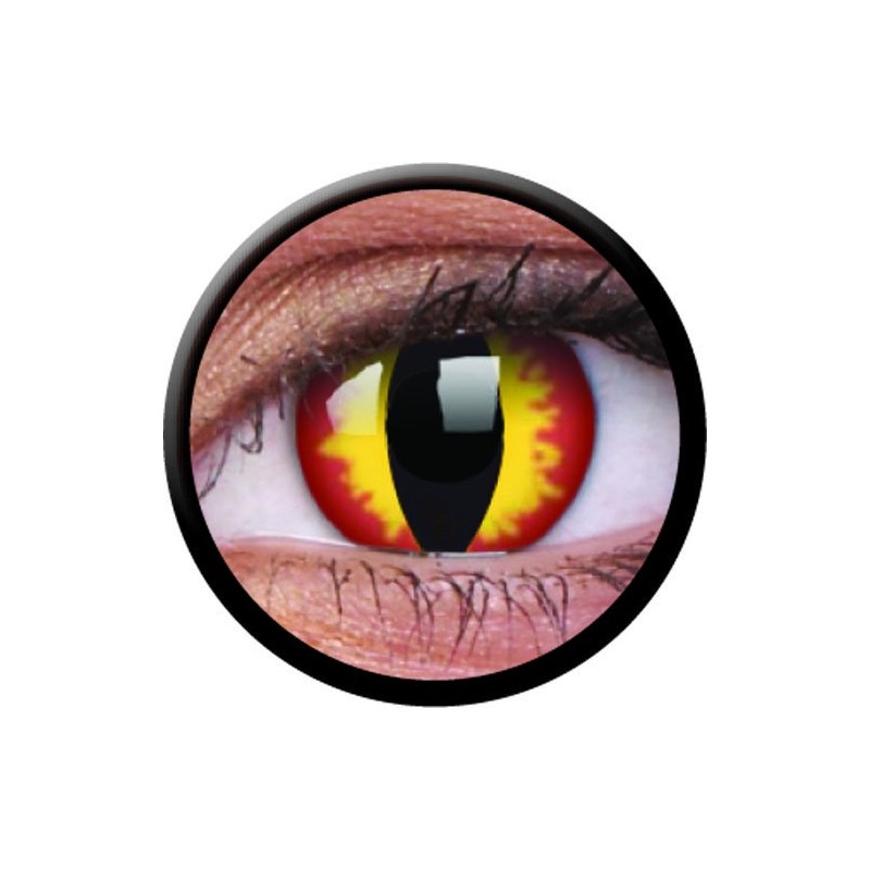 ColourVUE 1 Day Use Dragon Eyes Red Yellow Halloween Coloured Contact Lenses
