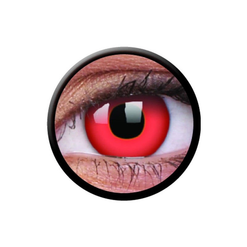 ColourVUE 1 Day Use Red Devil Block Halloween Coloured Contact Lenses