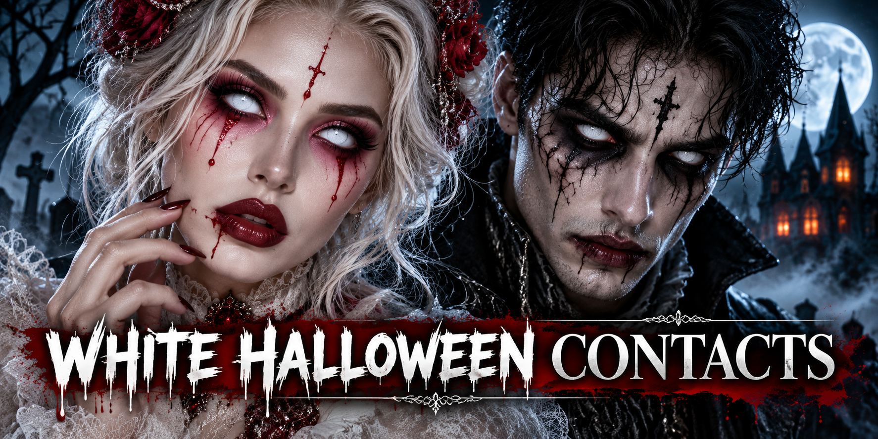 White Halloween Contact Lenses