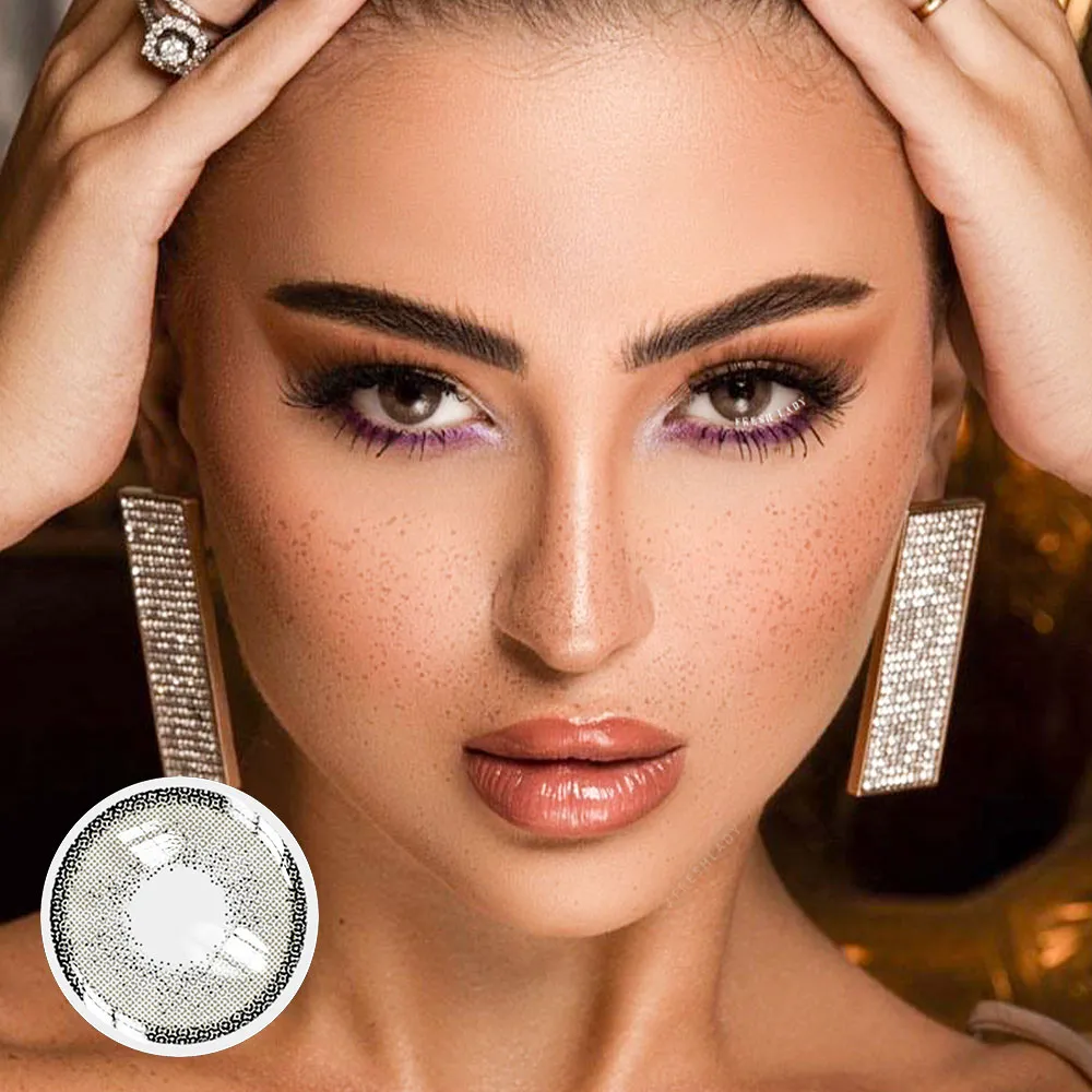 Cinnamon Grey coloured contact lenses by freshlady MODEL 2