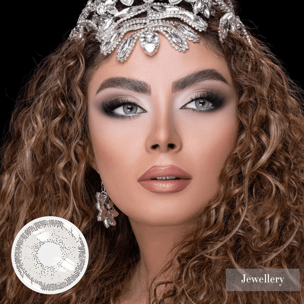 Jewellery Grey Coloured Contact Lenses by Freshlady MODEL 1